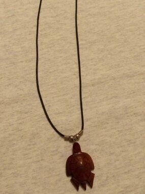 Turtle Necklace ... Handcrafted ... Intricate Detailed Wood ...Unisex
